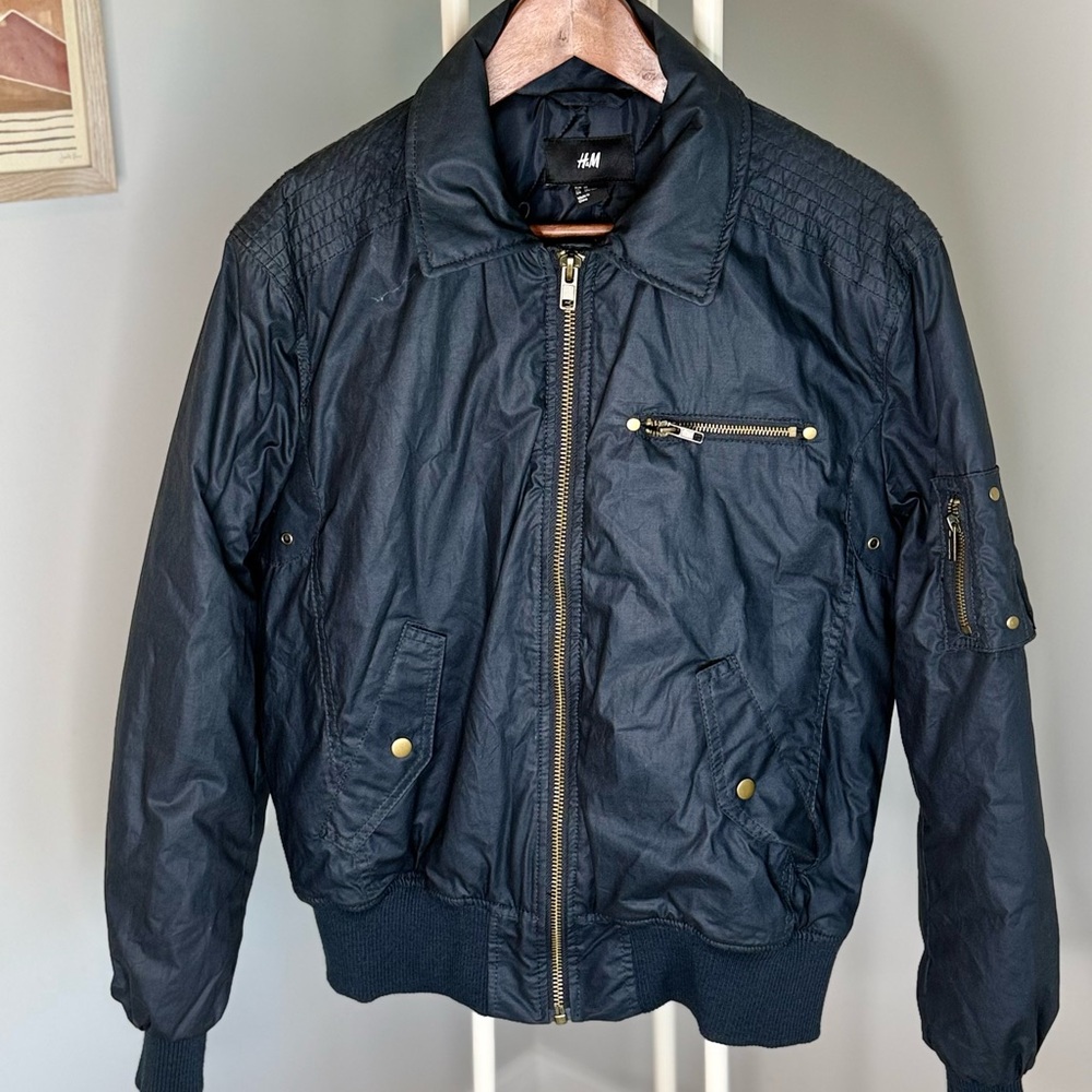H&M Men's Navy Bomber Jacket